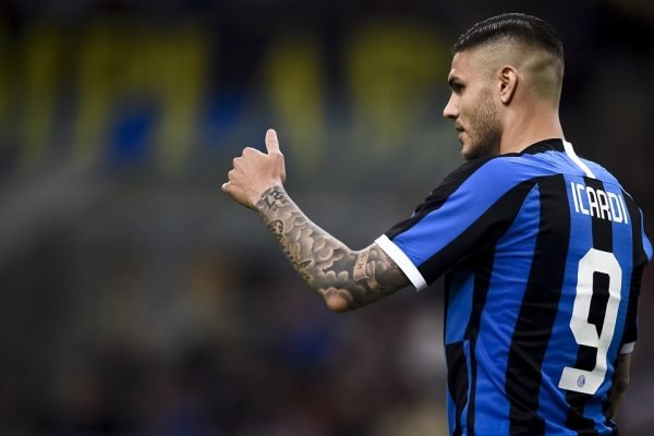 Mauro Icardi of FC Internazionale gestures during the Serie