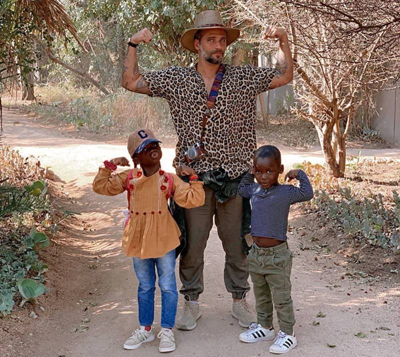 Bruno Gagliasso e seus filhos, Titi e Bless