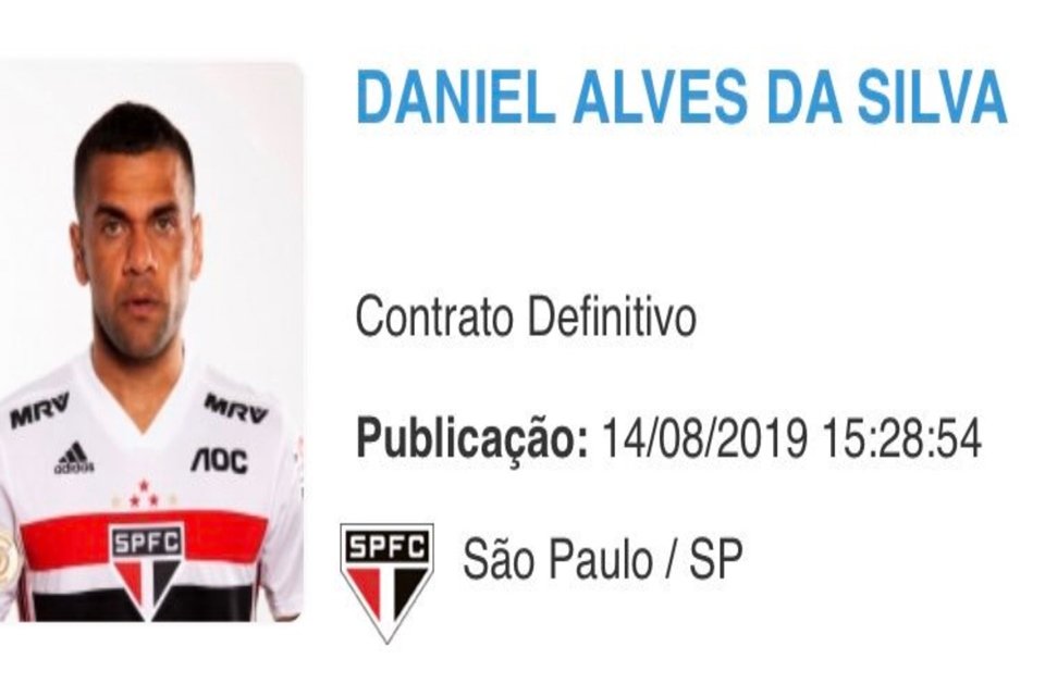 Resultado de imagem para Daniel Alves é regularizado e pode estrear pelo São Paulo