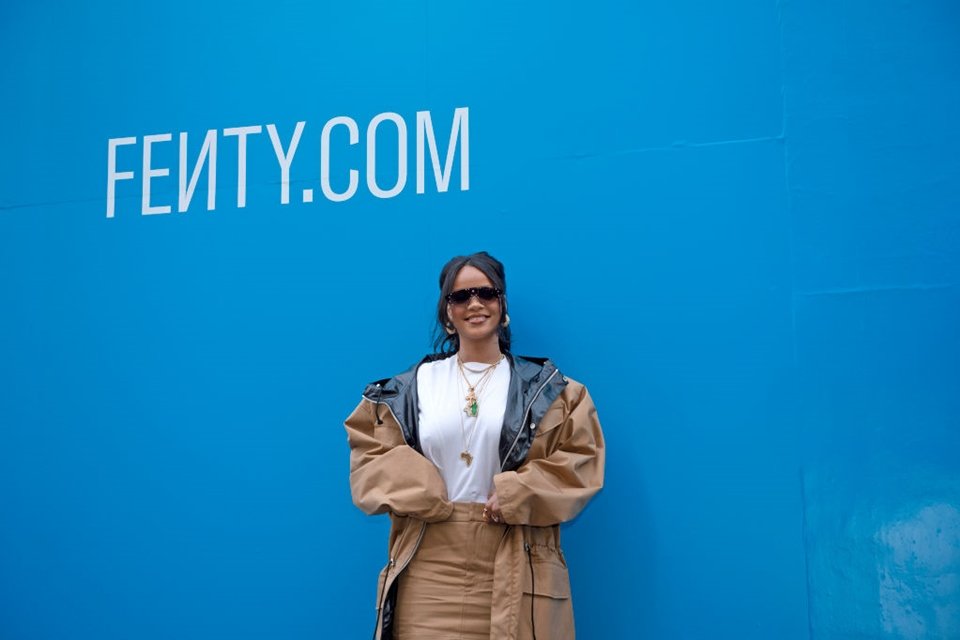 Rihanna Fenty fashion brand pop-up store on Champs-Elysee in Paris