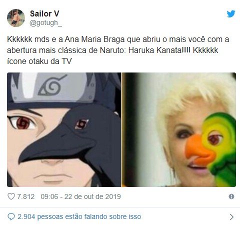 Ana Maria Braga posta imagem em que aparece como ninja de 'Naruto