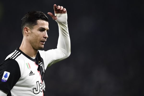 Cristiano Ronaldo of Juventus FC reacts during the Serie A