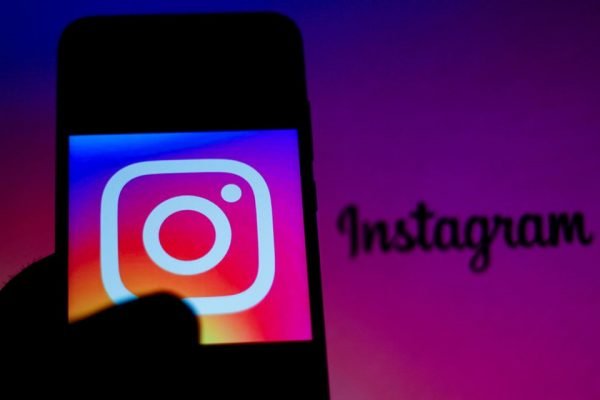 In this photo illustration the Instagram logo is seen