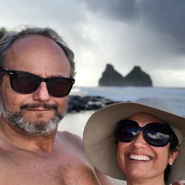 Sandra Annenberg e o marido