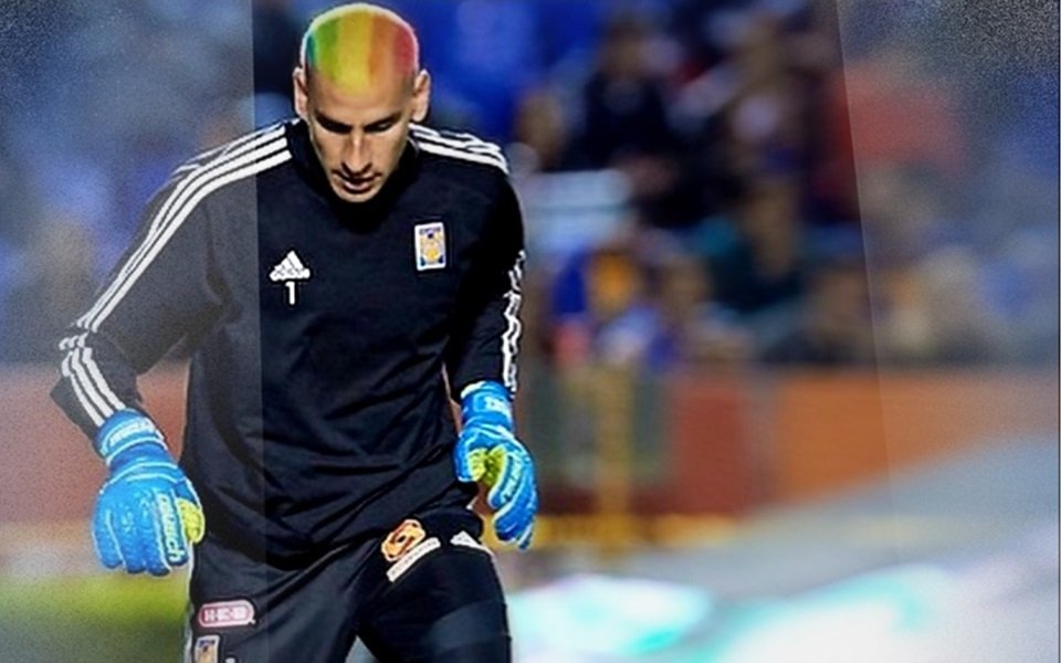 Goleiro da Argentina aparece de cabelo pintado com cores da bandeira