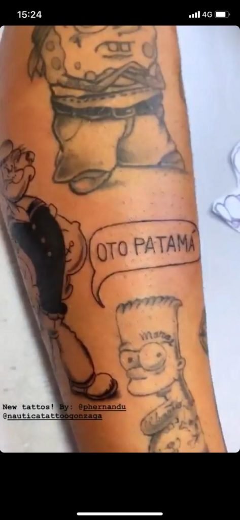 Oto patamá”: Gabigol mostra nova tatuagem no Instagram