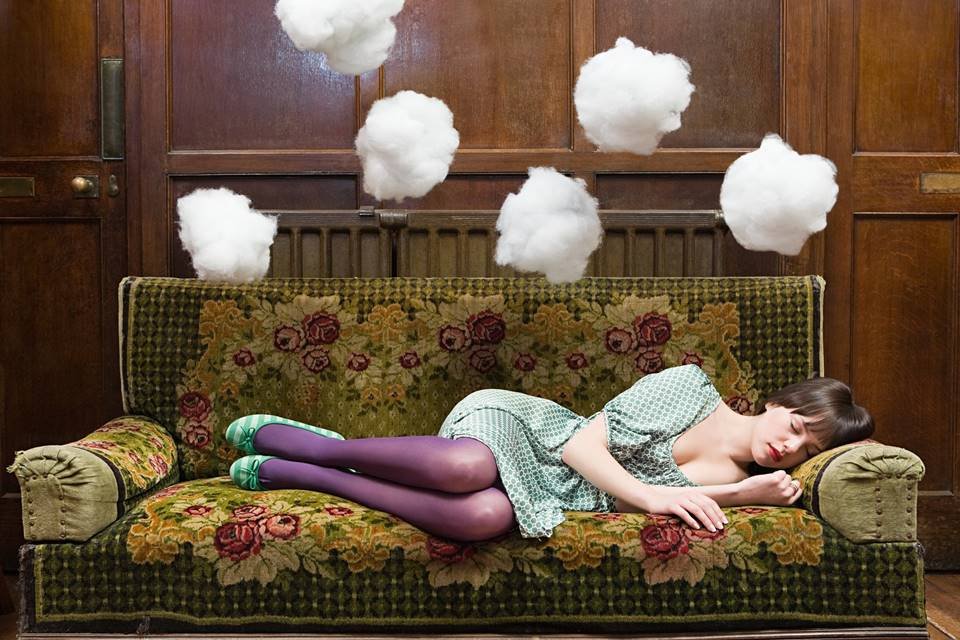 A teenage girl sleeping