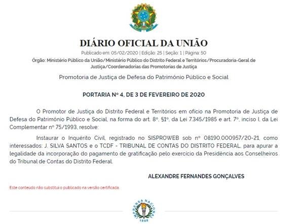 Reprodução / DOU
