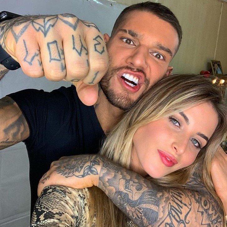 Lucas Lucco e a noiva Lorena Carvalho