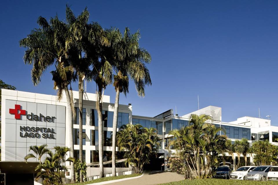 fachada do hospital daher, no Lago Sul