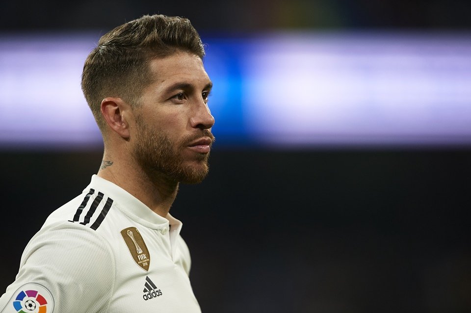 Sergio Ramos em jogo do Real Madrid