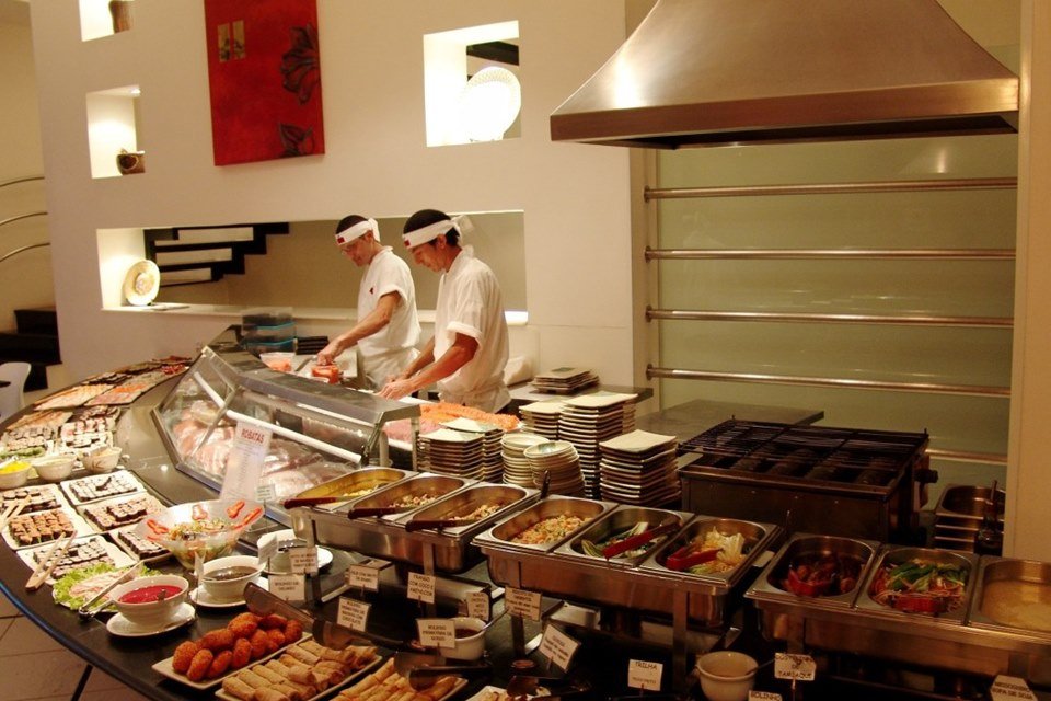 Bufê do restaurante Haná
