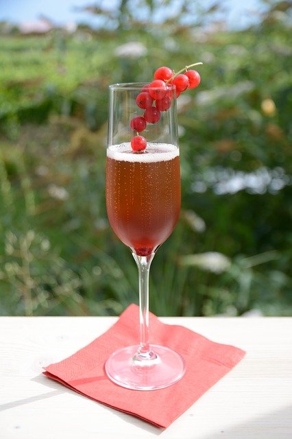 Taça do drink kir royal
