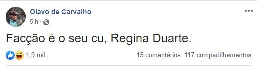 Olavo de Carvalho responde Regina Duarte