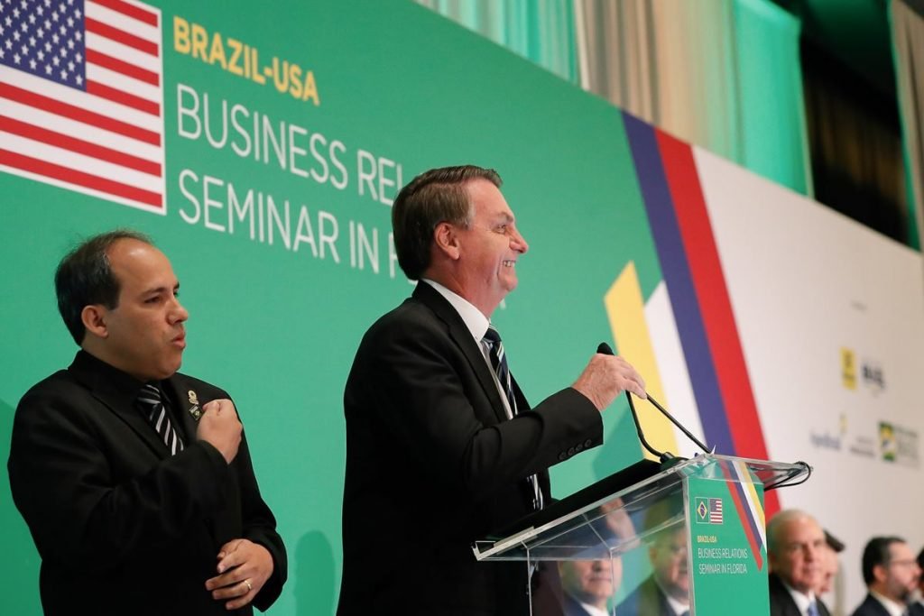 Bolsonaro em seminário nos Estados Unidos