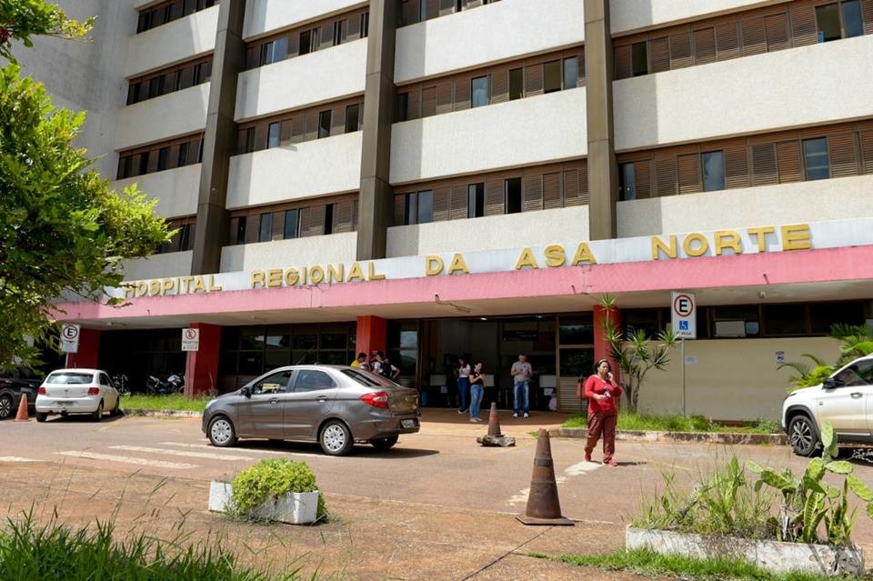 Fachada de frente do Hospital Regional da Asa Norte (Hran)