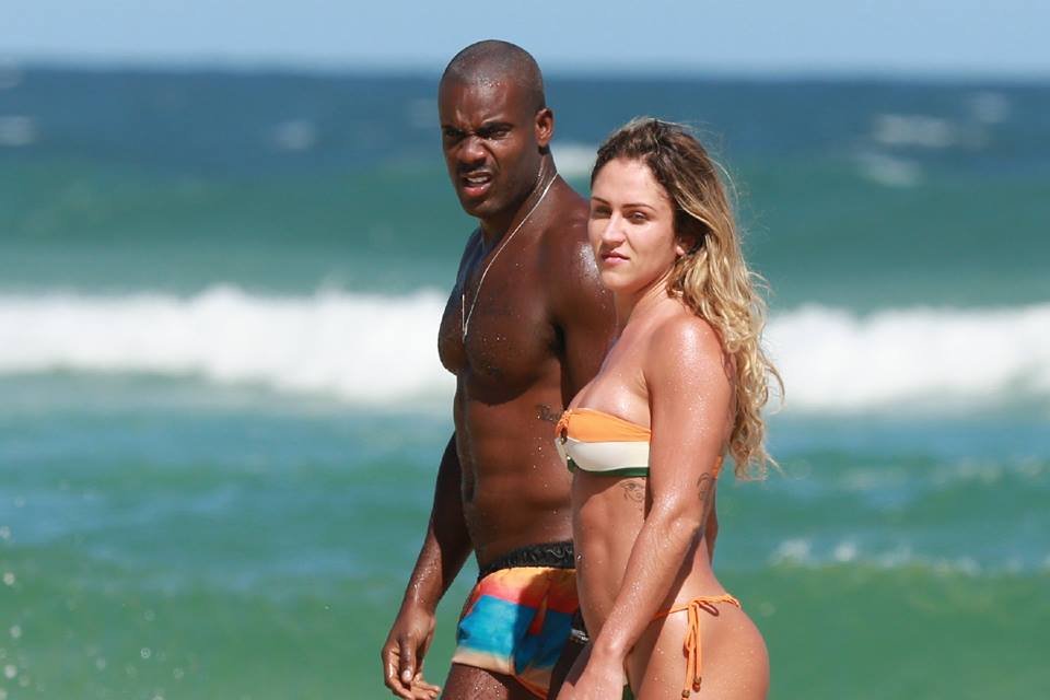 Rafael Zulu e Aline Becker