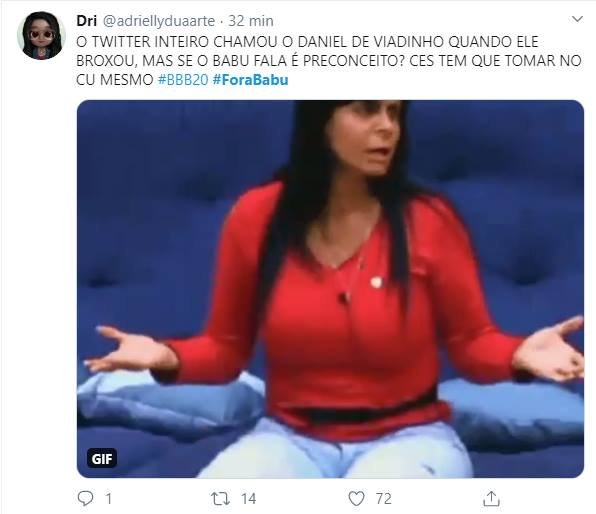 Twitter pede fora babu