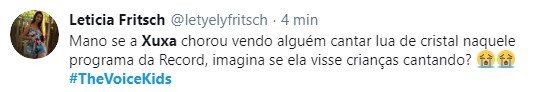The Voie Kids Brasil comentário no Twitter