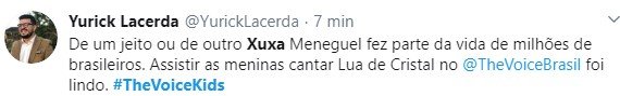 The Voie Kids Brasil comentário no Twitter