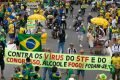 Manifestação a favor de Bolsonaro e contra o Congresso na Esplanada dos Ministérios