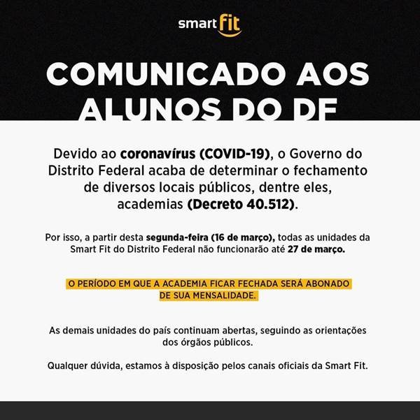 Comunicado Smartifit