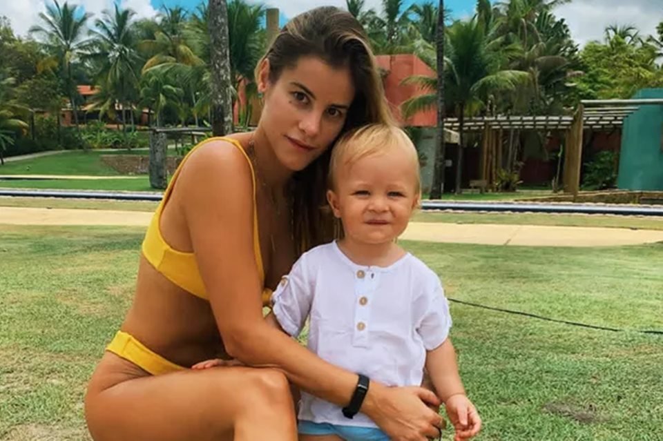 Shantal Verdelho e filho