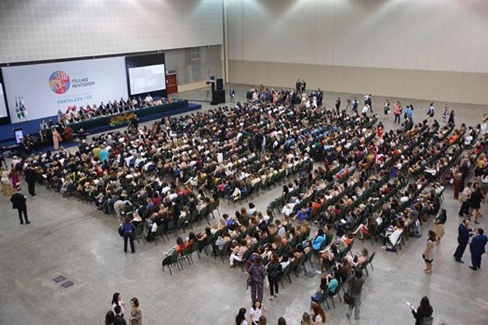 Auditório da Conferência Nacional da Mulher Advogada, em Fortaleza (CE)