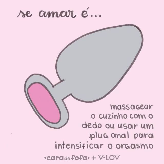 Ilustração cara de Fofa plug anal