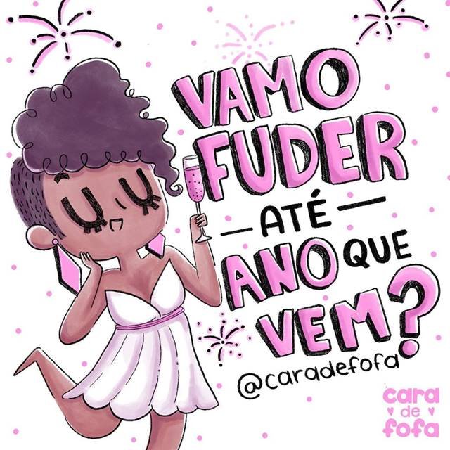 Ilustração Cara de Fofa reveillon