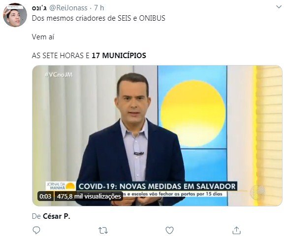 Jornalista confunde hora: sete horas e 17 municípios