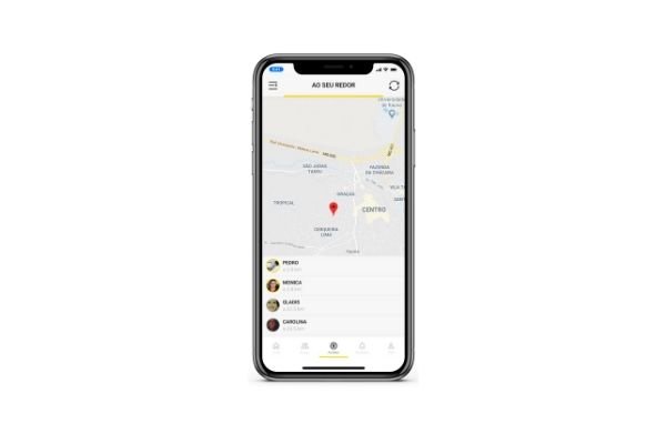 Mockup de aplicativo SanghApp