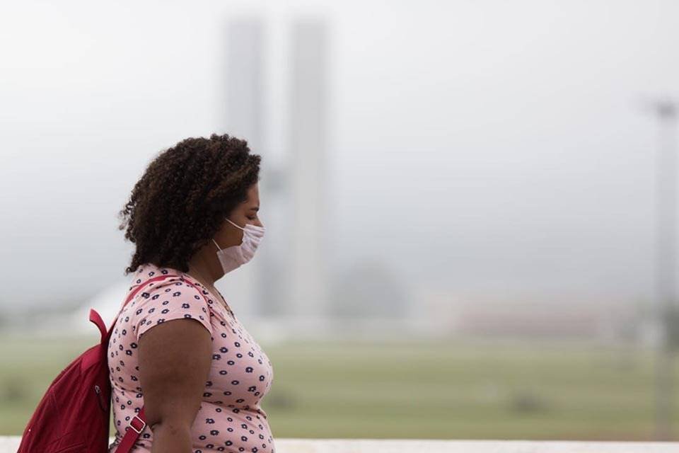 Neblina no centro de Brasília