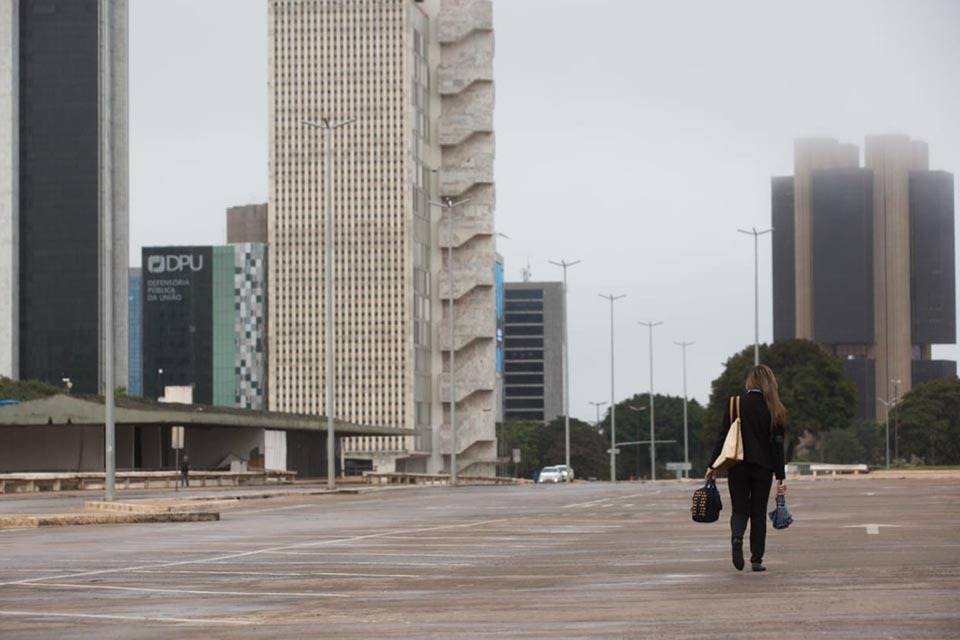 Neblina no centro de Brasília