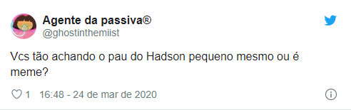 tweet sobre Hadson