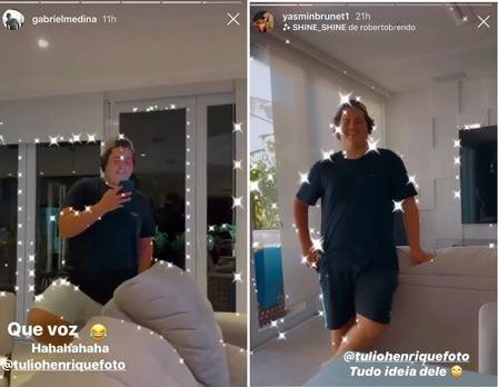 Yasmin Brunet e Gabriel Medina