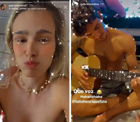 Yasmin Brunet e Gabriel Medina
