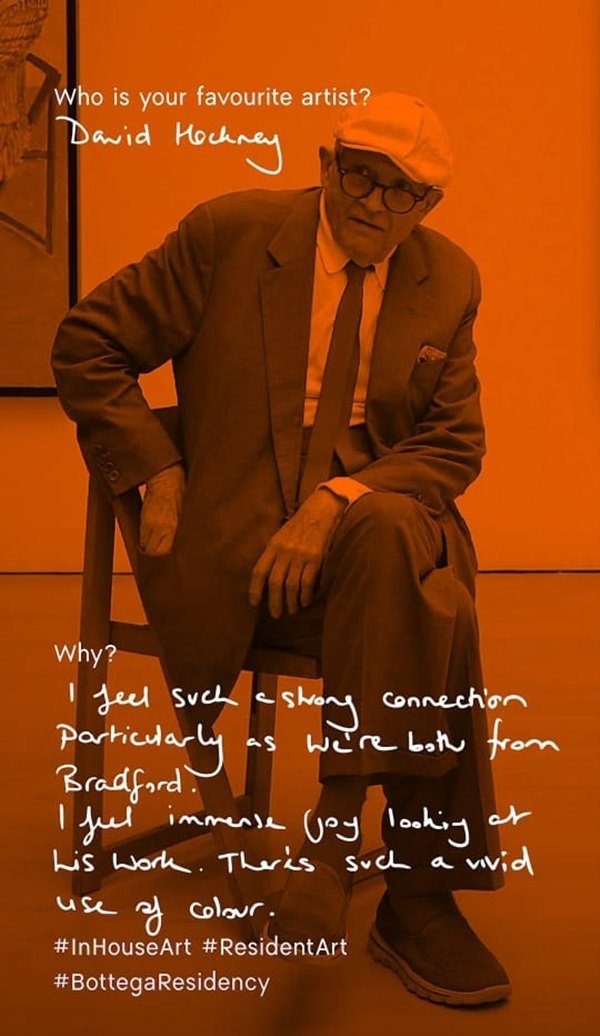 Pintor David Hockney em episódio da Bottega Residency