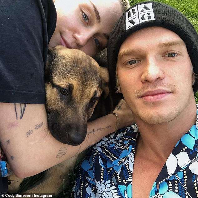 Miley Cyrus adota cãozinho
