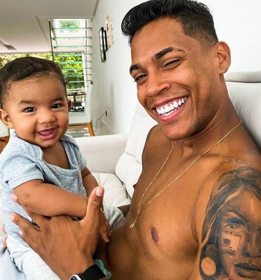 Abner Pinheiro e o filho Apolo