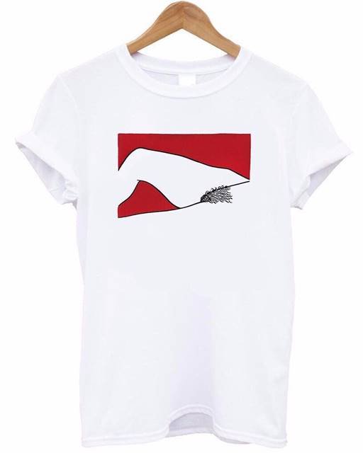 Camiseta com estampa de vagina