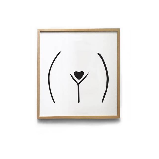 Quadro vagina e coração Pussypedia