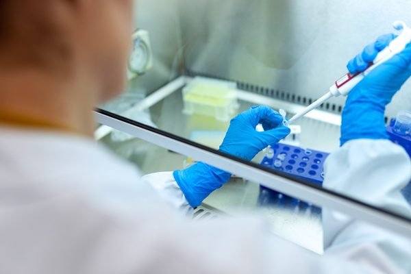 vacina sendo fabricada em laboratório