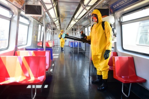 Metrô-DF faz higienização de vagões com quaternário de amônio