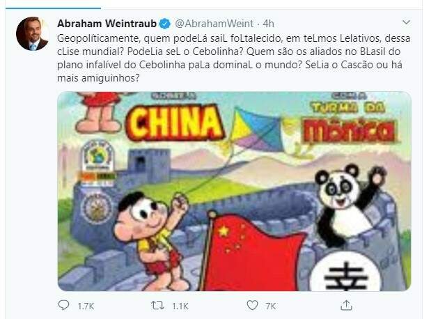 Ele ironiza a troca do "r" pelo "l"