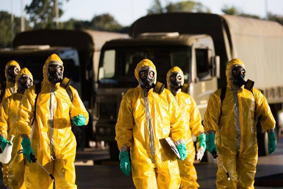 Higienização da Rodoviária Interestadual contra o coronavírus