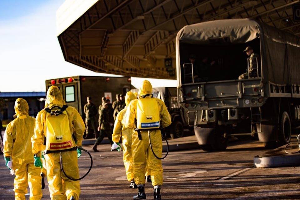 Higienização da Rodoviária Interestadual contra o coronavírus