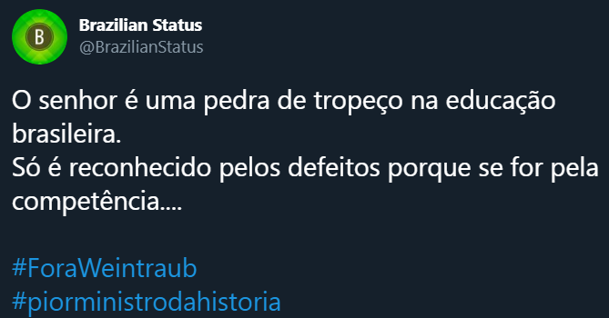 Publicações do Twitter