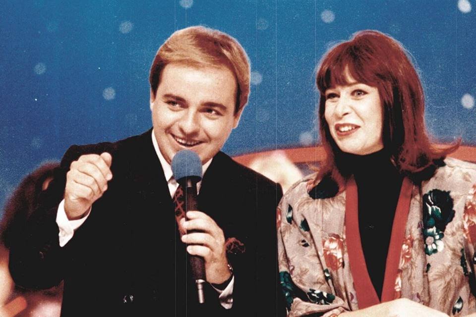 O apresentador Gugu Liberato e cantora Rita Lee
