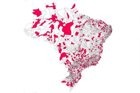 mapa dos municipios infectados com coronavírus covid-19